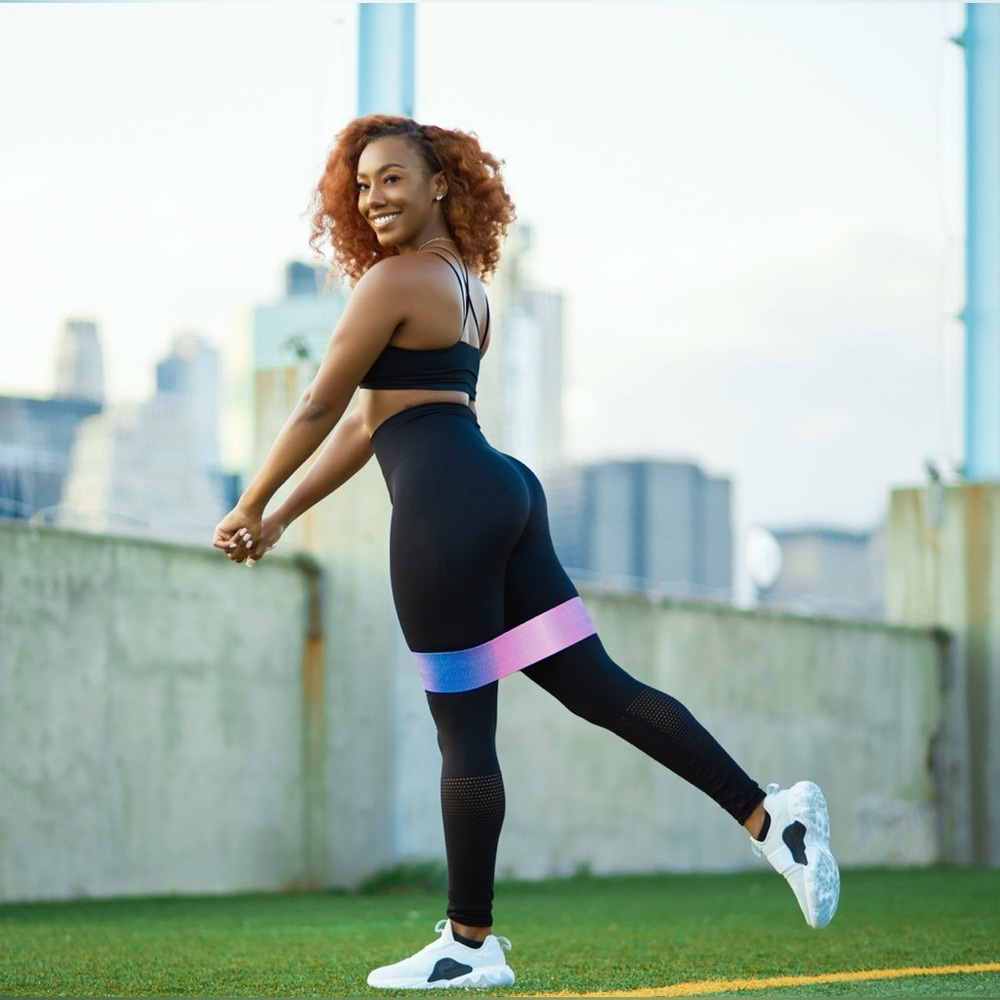 Pink/Purple Ombre Resistance Band (Heavy resistance) | Workout Resistance Band